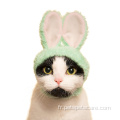 Mignon doux confortable lapin de lapin chapeau pour animaux de compagnie